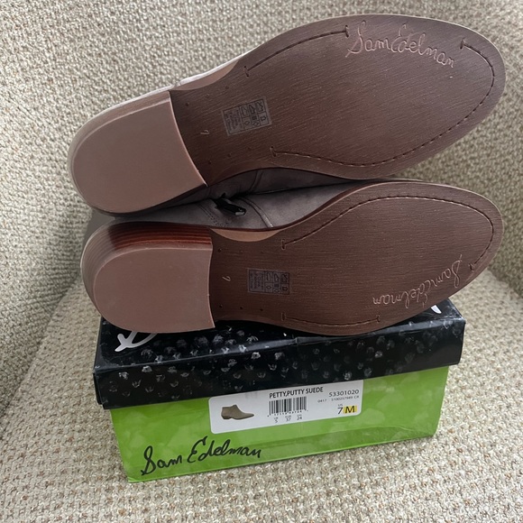 Sam Edelman Petty Suede ankle boot, colour Putty. Size 7. Brand new unworn - Picture 4 of 6